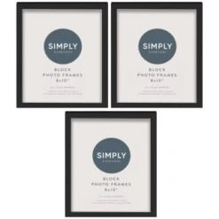 Simply Everyday 8 X 10" Block Frames 3pk - Black
