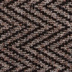 B&M Half Moon Indoor Chevron Doormat 40 X 70cm -B&M 319759 Half Moon Indoor Chevron Mat 40x70cm brown detail 2