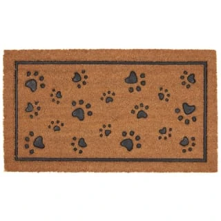 B&M Rubber & Coir Doormat - Paw Prints 1 B&M Rubber & Coir Doormat - Paw Prints