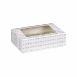 Betty Winters Cupcake Boxes 4pk -B&M 320783 4pk cupcake boxes holds 6 pastel triangles 2