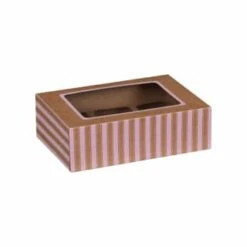 Betty Winters Cupcake Boxes 4pk -B&M 320783 4pk cupcake boxes holds 6 pink 2