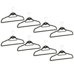 B&M Pure Velvet Hangers 8pk - Black 6 B&M Pure Velvet Hangers 8pk - Black -B&M 333534 8pk velvet hangers black group