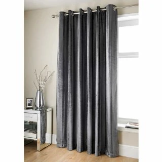 B&M Charcoal Jasmine Sparkle Velvet Eyelet Curtains 90 X 90" 1 B&M Charcoal Jasmine Sparkle Velvet Eyelet Curtains 90 X 90"