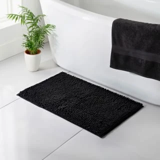 B&M Signature Microfibre Noodle Bath Mat - Black 1 B&M Signature Microfibre Noodle Bath Mat - Black