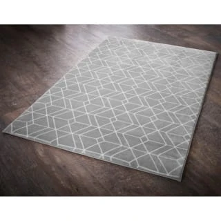 Geo Microplush Rug 60 X 110cm - Grey 2 Geo Microplush Rug 60 X 110cm - Grey - Image 2