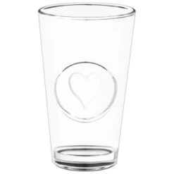 B&M Heart Glasses 4pk -B&M 356238 set of 4 hert embossed glasses 2
