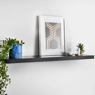 Lokken Floating Shelf 100cm - Black 1 Lokken Floating Shelf 100cm - Black