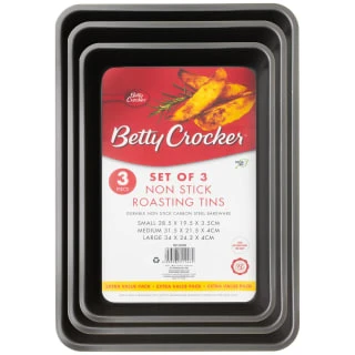 Betty Crocker Non-Stick Roaster Pans 3pk 1 Betty Crocker Non-Stick Roaster Pans 3pk