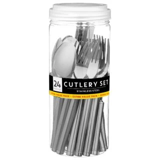 B&M Stainless Steel Cutlery Set 24pc 1 B&M Stainless Steel Cutlery Set 24pc