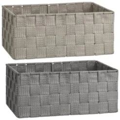 B&M Woven Storage Baskets 3pk - Silver -B&M 365979 365978 3pk woven baskets group 2