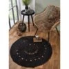 B&M Maya Woven Jute Rug 1m - Black