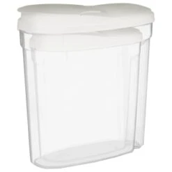 B&M Cereal Storage Container Set 2pk - White -B&M 368613 cereal storage set 2 pk white 2