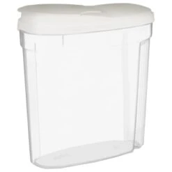 B&M Cereal Storage Container Set 2pk - White -B&M 368613 cereal storage set 2 pk white 3