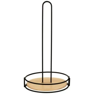 B&M Black & Wood Kitchen Roll Holder 1 B&M Black & Wood Kitchen Roll Holder