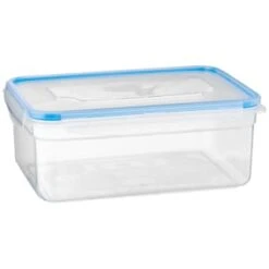B&M Clip Top Food Containers 4pk - Blue -B&M 369681 4pk clip top food containers blue 2