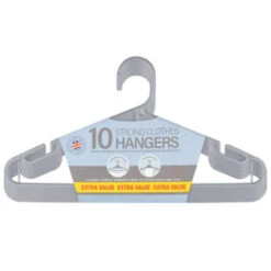 B&M Jumbo Hangers 10pk - Grey -B&M 376556 10pk strong clothes hangers grey 2