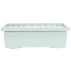 B&M Under Bed Storage Box 32L - Sage -B&M 377040 under bed storage box 32l sage