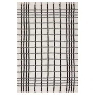 B&M Essentials Check Tea Towels - Black 5pk 2 B&M Essentials Check Tea Towels - Black 5pk - Image 2