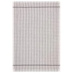 B&M Grey Check Tea Towels 3pk -B&M 380305 3pk check tea towels grey 3
