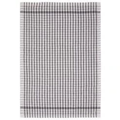 B&M Check Tea Towels - Black 3pk -B&M 380307 3pk check tea towels black 3