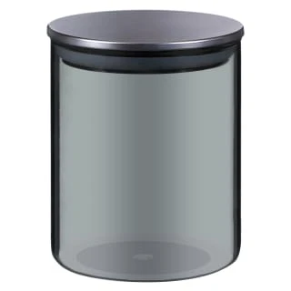 B&M Urban Paradise Small Smokey Glass Jar With Stainless Steel Lid 1 B&M Urban Paradise Small Smokey Glass Jar With Stainless Steel Lid
