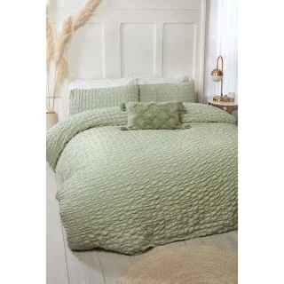 B&M Lara King Duvet Set - Sage 1 B&M Lara King Duvet Set - Sage
