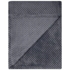 B&M Waffle Throw - Dark Slate -B&M 383152 supersoft waffle throw dark slate 3
