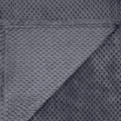 B&M Waffle Throw - Dark Slate -B&M 383152 supersoft waffle throw dark slate 4