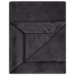 Heritage Collection Aspen Faux Fur Throw - Charcoal 4 Heritage Collection Aspen Faux Fur Throw - Charcoal - Image 4