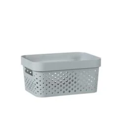B&M Medium Rectangular Spot Storage Basket - Grey