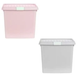 B&M Waffle Clip Box Storage Cube 14L - Dusty Pink -B&M 384965 384966 14l waffle clip box cube group
