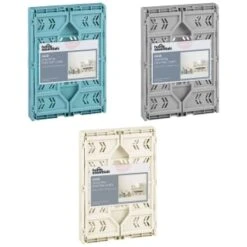 Midi Stacking Fold Flat Crate 30.6 X 20.5 X 12.6cm - Teal -B&M 384970 384974 384975 home essentials midi stacking fold flat crate main 2