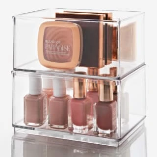 Clear Nestable Storage Tub - Medium 3 Clear Nestable Storage Tub - Medium - Image 3