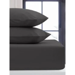 Silentnight Charcoal Double Fitted Sheet