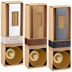 B&M Unwind Incense Sticks & Holder - Ylang Ylang, Rose, Patchouli -B&M 387610 387611 387613 incense sticks and holder group