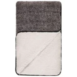 B&M Montana Two Tone Sherpa Throw - Charcoal -B&M 388866 montana two tone sherpa throw charcoal 3