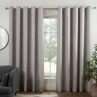 B&M Colorado Hopsack Fully Lined Silver Eyelet Curtains 46 X 72" 1 B&M Colorado Hopsack Fully Lined Silver Eyelet Curtains 46 X 72"