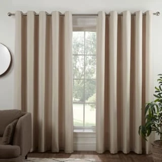 B&M Colorado Hopsack Fully Lined Cream Eyelet Curtains 66 X 90" 1 B&M Colorado Hopsack Fully Lined Cream Eyelet Curtains 66 X 90"