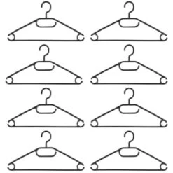 B&M Swivel Hook Hangers 8pk - Black 5 B&M Swivel Hook Hangers 8pk - Black -B&M 389262 home organisation 8pk swivel hook hangers black 2