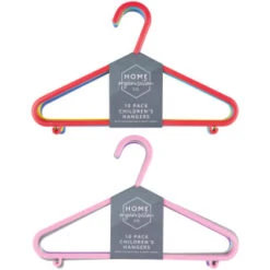 B&M Children's Hangers 10pk - Pastel -B&M 389289 home organisation co 10pk childrens hangers main