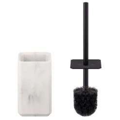 B&M Marble Toilet Brush - White
