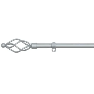 B&M Small Silver Twist Curtain Pole 122-213cm 2 B&M Small Silver Twist Curtain Pole 122-213cm - Image 2