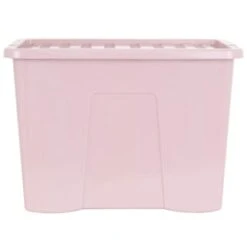 B&M Storage Box With Lid 80L - Dusty Pink 7 B&M Storage Box With Lid 80L - Dusty Pink -B&M 391383 dusty pink 80l storage box and lid
