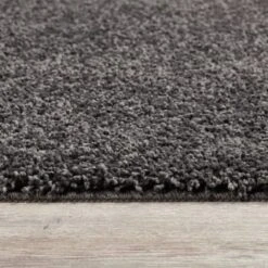 B&M Buddy Plain Shaggy Grey Runner Doormat -B&M 392183 buddy plain shaggy runner 50 x 150cm grey