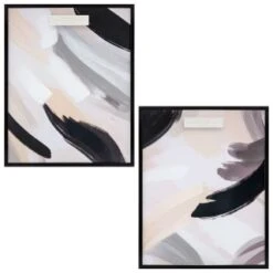 Assorted Abstract Framed Canvas -B&M 392634 abstract framed canvas