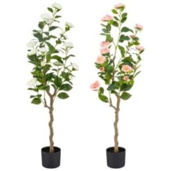 Bloom Rose Tree - White 5 Bloom Rose Tree - White -B&M 392869 rose tree group