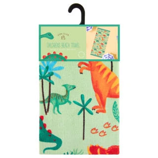 B&M Children's Beach Towel - Green Dinosaur 2 B&M Children's Beach Towel - Green Dinosaur - Image 2