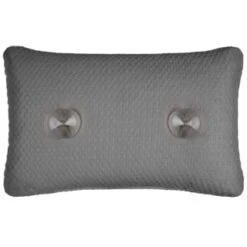 Simply Everyday Waffle Bath Pillow - Grey -B&M 394038 waffle bath pillow grey 3