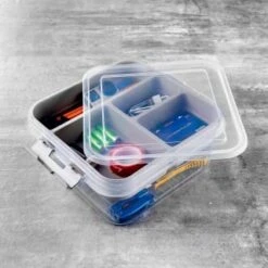 B&M Clear 2 Tier Clip Lid Organiser