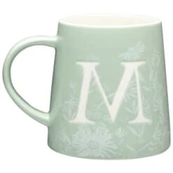 B&M Floral Alphabet Mug (Assorted) 13 B&M Floral Alphabet Mug (Assorted) -B&M 394397 floral alphabet mug green m